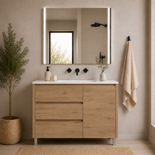 "OFFERTA" Pacchetto mobile VOLUM + Specchio Led Megan con lavabo