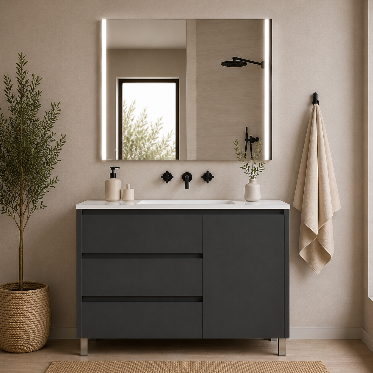 Set VOLUM con specchio LED MEGAN