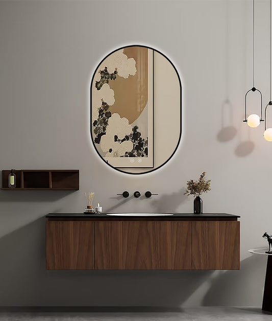 Specchio LED Selene Nero