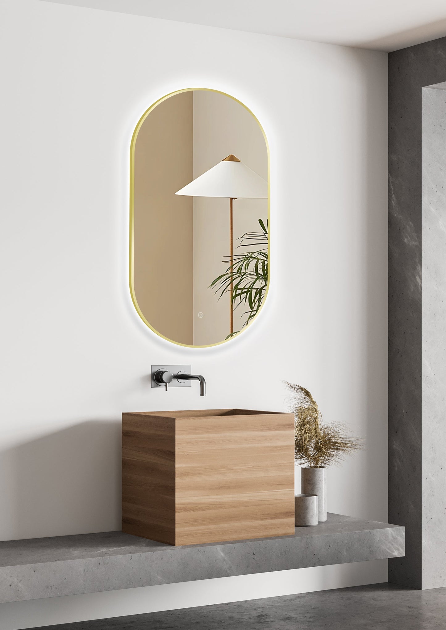 Specchio LED Selene Nero